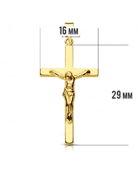 18K CRUZ CON CRISTO. 31 X 16 MM.