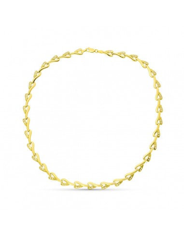 18K GARGANTILLA ORO AMARILLO CON CIRCONITAS