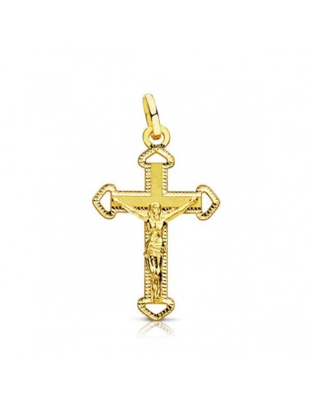 18K CRUZ CON CRISTO. 23 X 14 MM.