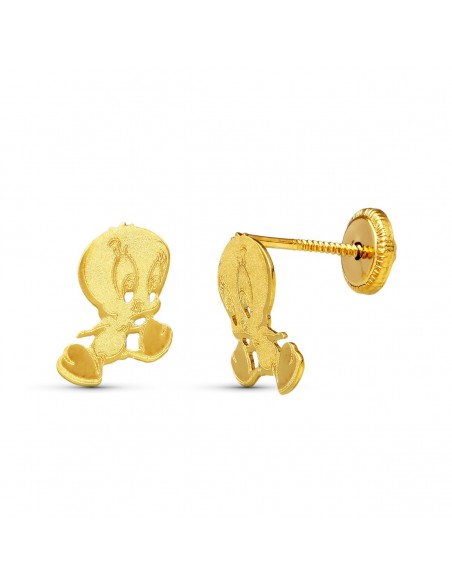 18K PENDIENTES ORO AMARILLO PIOLIN LASER. 9 X 6 MM.