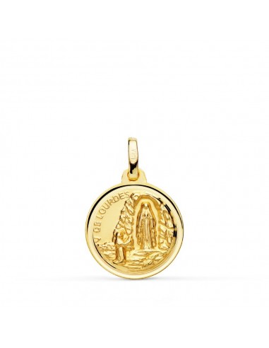 18K MEDALLA VIRGEN DE LOURDES 16 MM