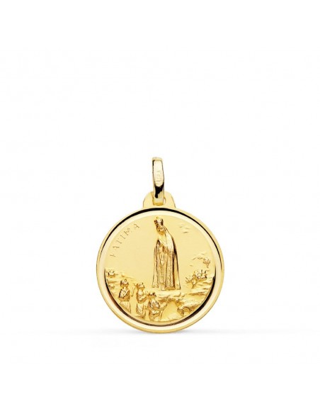 18K MEDALLA VIRGEN DE FATIMA BISEL 18 MM.