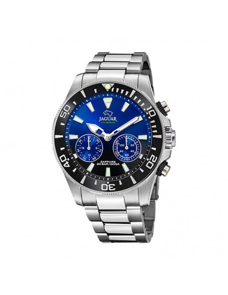 Reloj Jaguar Hibrido Acero Esfera Azul Cristal Zafiro J888/6