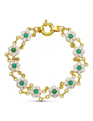 18K PULSERA ORO AMARILLO CUAJOS CIRCONITAS