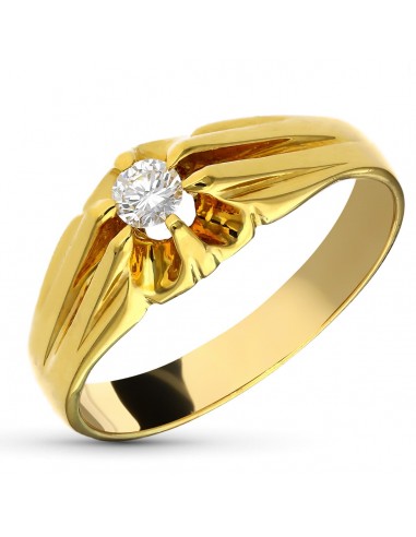 18K SOLITARIO ORO AMARILLO DIAMANTE 0.20 QTS