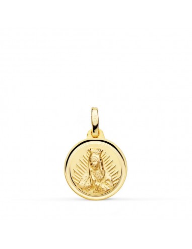 18K MEDALLA VIRGEN DE GUADALUPE 14 MM