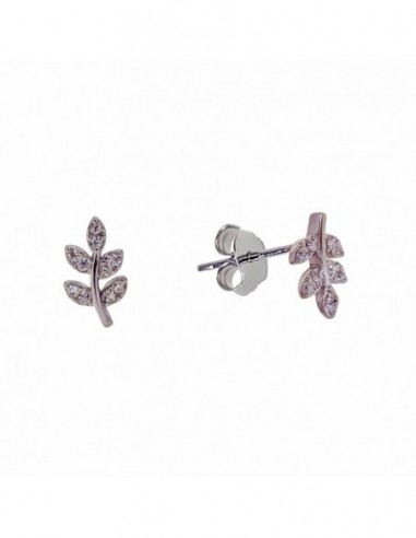 Pendientes Plata Rama Circonitas