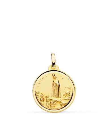 9K MEDALLA ORO AMARILLO VIRGEN DE FATIMA BISEL 18 MM