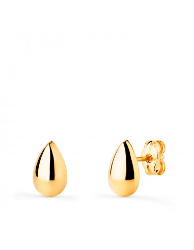 18K PENDIENTES ORO AMARILLO GOTA LISA...