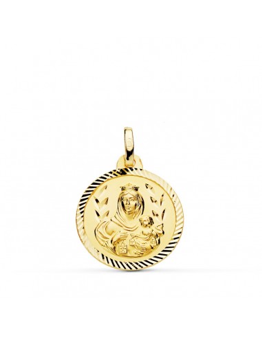 18K MEDALLA ORO AMARILLO VIRGEN DEL CARMEN HELICE 18 MM